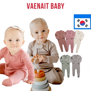 [Vaenait Baby 韓國]新款 精品莫代爾 超軟連體衣 雙拉鍊 裹腳 新生兒 嬰兒 男嬰 女嬰 兒童哈衣 001