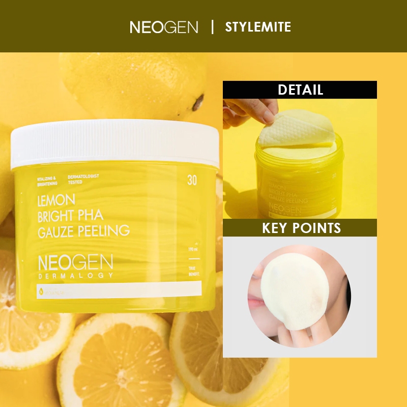 [款式] Neogen DERMALOGY 檸檬亮相紗布去角質(30 片)