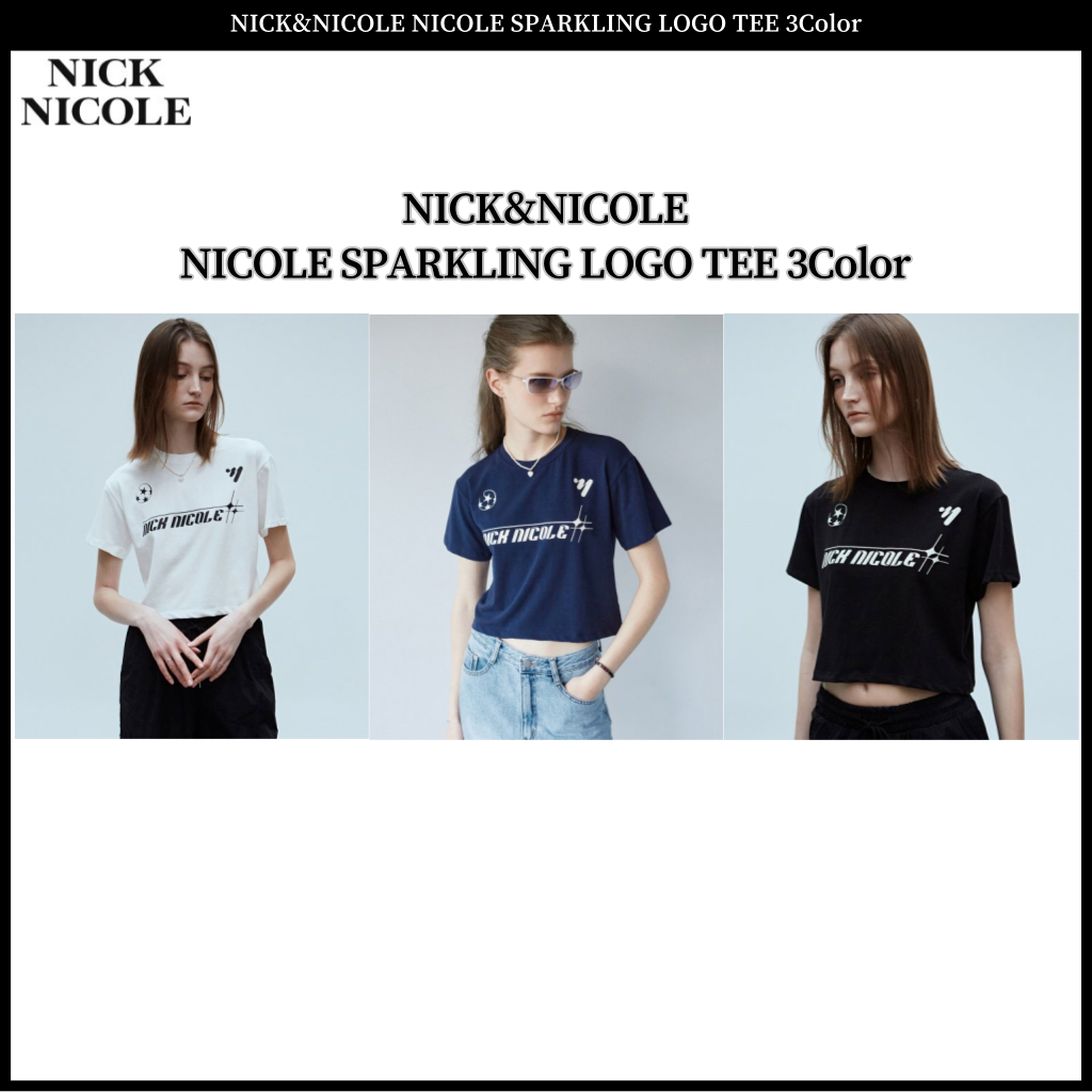Nick&amp;nicole NICOLE 閃亮LOGO T恤 3色