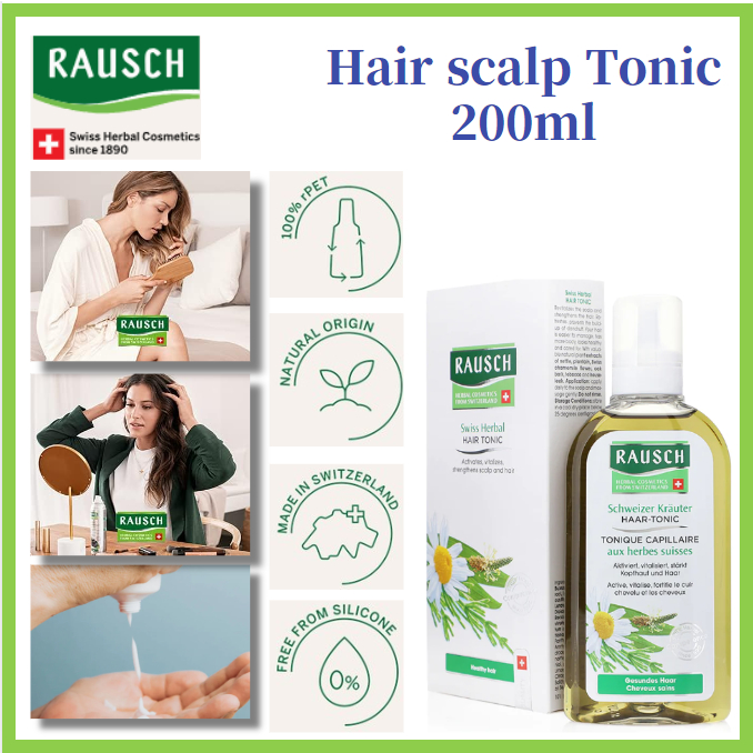 Rausch Swiss Herbal Hair scalp Tonic 200ml 脫髮/頭皮護理/不含對羥基苯甲酸酯