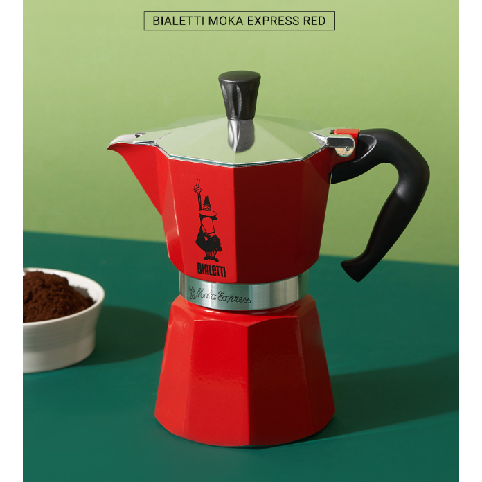 Bialetti Mocha Express 紅色 3 杯/濃縮咖啡/家庭咖啡廳