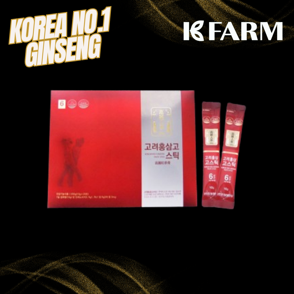 [K-FARM] 韓國6年紅參提取棒韓國保健食品提高免疫力(10gx20sticks)
