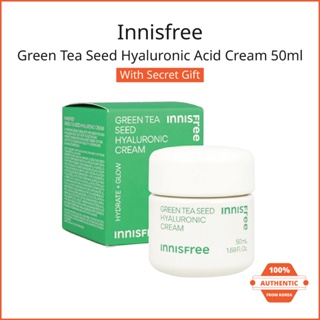 [Innisfree] 綠茶籽透明質酸面霜 50ml, 透明質酸面霜