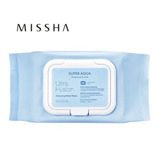[MISSHA] Super Aqua Ultra Hyalon Cleansing 超透明質酸卸妝水溼巾(30 張)