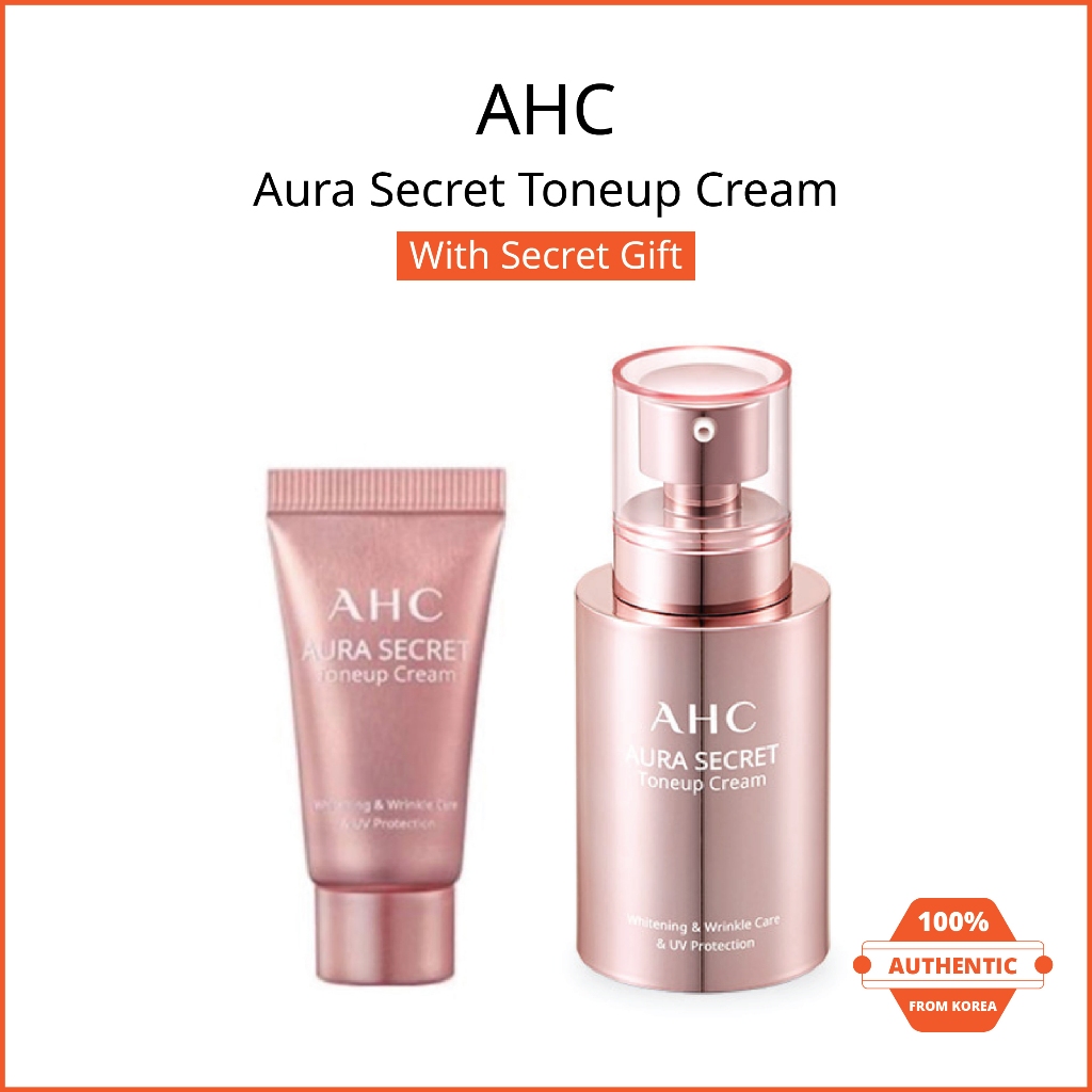 [AHC] Aura Secret Toneup Cream 50g,亮白霜皮膚照明光環霜韓國護膚保濕霜膚色增強面霜亮採