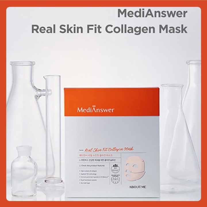 MediAnswer Real Skin Fit Collagen Mask, Korean Collagen Mask