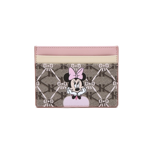 迪士尼 [HAZZYS] Disney Minnie Mouse 女士粉色卡包 / 可愛皮革卡包 / 簡約修身簡約信用卡