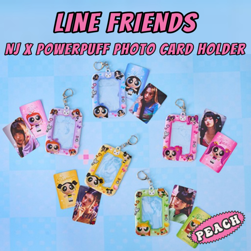 Line Friends x NewJeans - The Powerpuff Girls NJ 照片卡夾鑰匙圈包飾照片