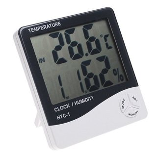 宏達電 Htc-1 LCD 數字溫濕度計溫度計桌面/掛鐘