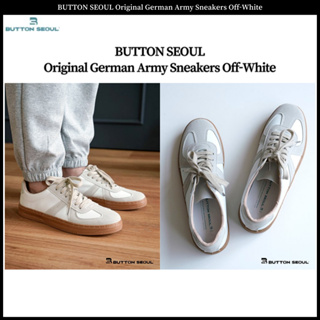 OFF-WHITE Button SEOUL Original 德國陸軍運動鞋灰白色
