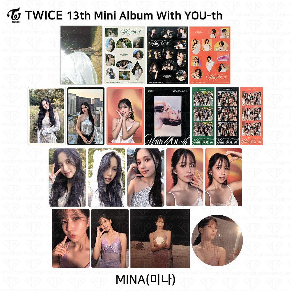 Twice 13th 迷你專輯 With YOU-th 青春小卡海報電影貼紙照片 Mina
