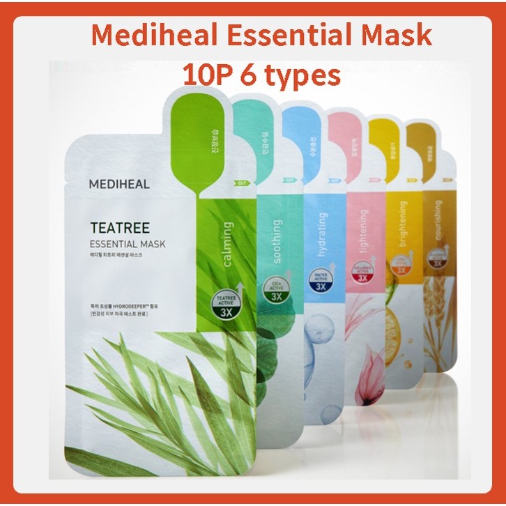 Mediheal Essential mask 10 片,6 種,韓國保濕面膜,BTS Jimin 面膜包,S878