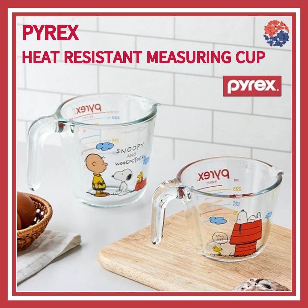 Pyrex x Peanuts 史努比耐熱玻璃量杯/250ml,500ml 套裝/Woodstock 250ml / C