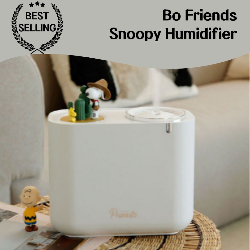 Bo Friend 史努比大容量無線加濕器 (3L) 解決乾燥環境,滋潤肌膚,改善室內空氣質量,增強便攜性,史努比設計,