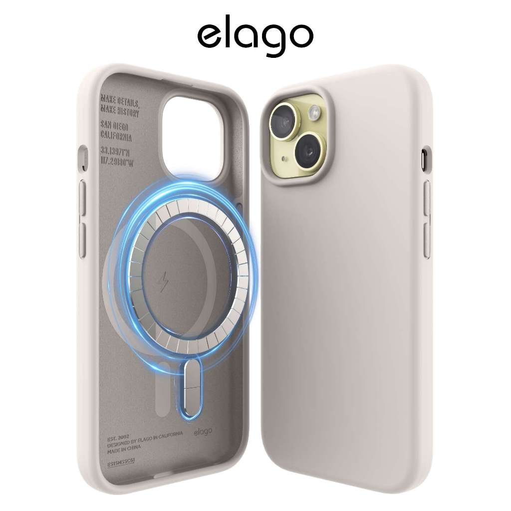 [elago] Magnetic Silicone iPhone 15 磁性矽膠手機殼