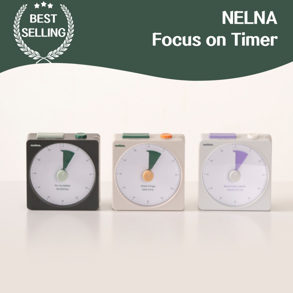 Nelna Focus On Timer - Google Pomodoro 學習磁鐵時間計時器 | 倒計時、廚房、數字