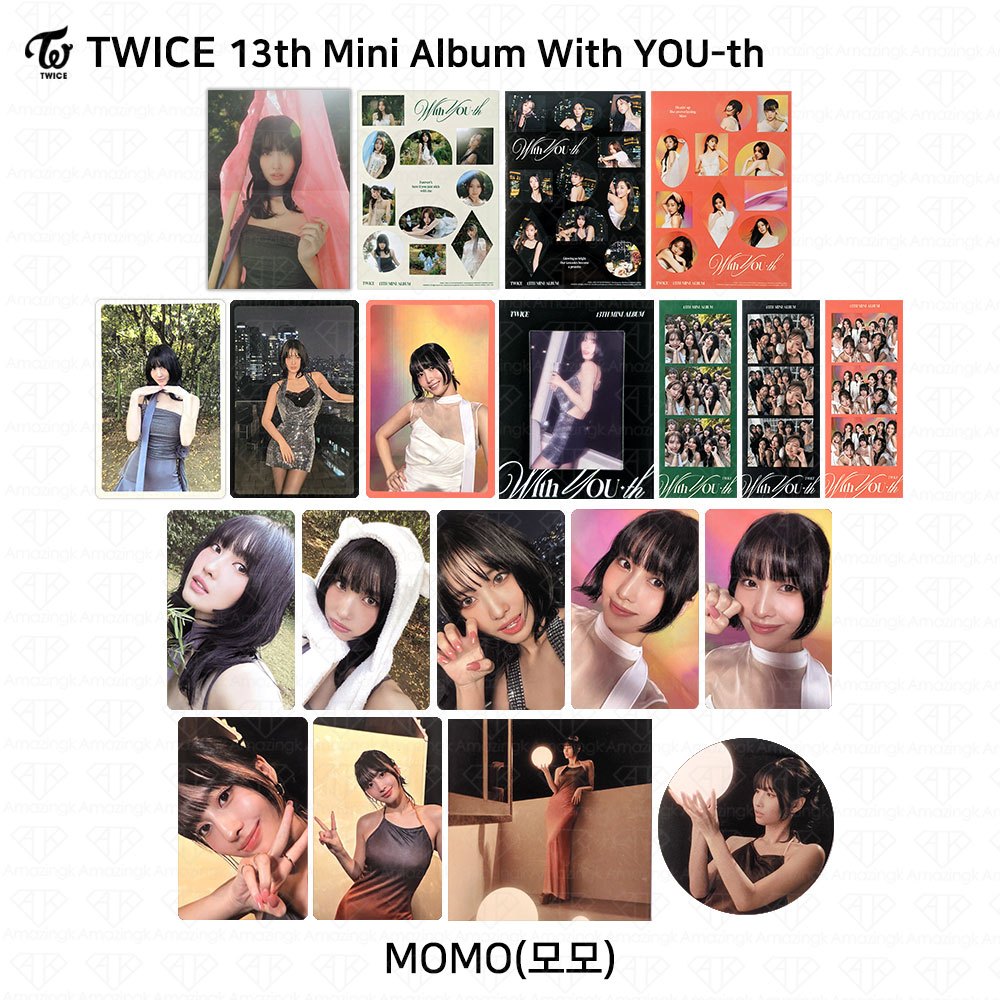 Twice 13th 迷你專輯 With YOU-th 青春小卡海報電影貼紙 Momo