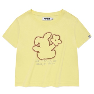 [KIRSH] Witty BUNNY 短款莫代爾 T 恤(淺黃色)