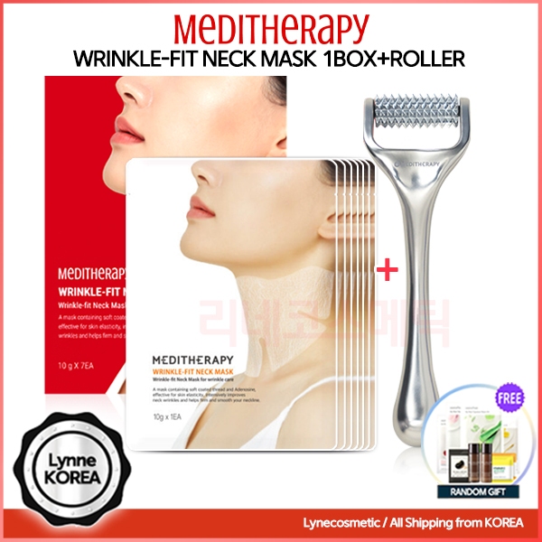 [面膜+滾輪套裝] Meditherapy KOREA Neck Wrinkle Fit 面膜/膠原蛋白網片面膜適用於頸