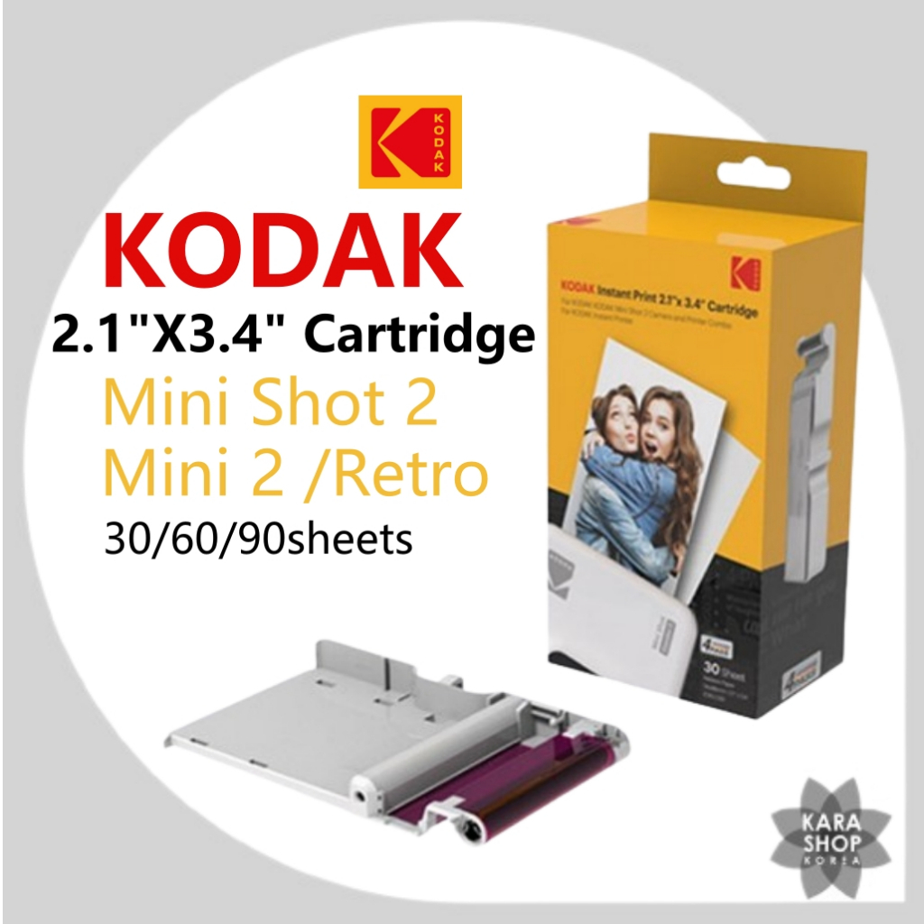 KODAK 柯達 4PASS 膠片盒(2.1x3.4 英寸)適用於柯達 Mini 2 Retro 和 Mini Shot