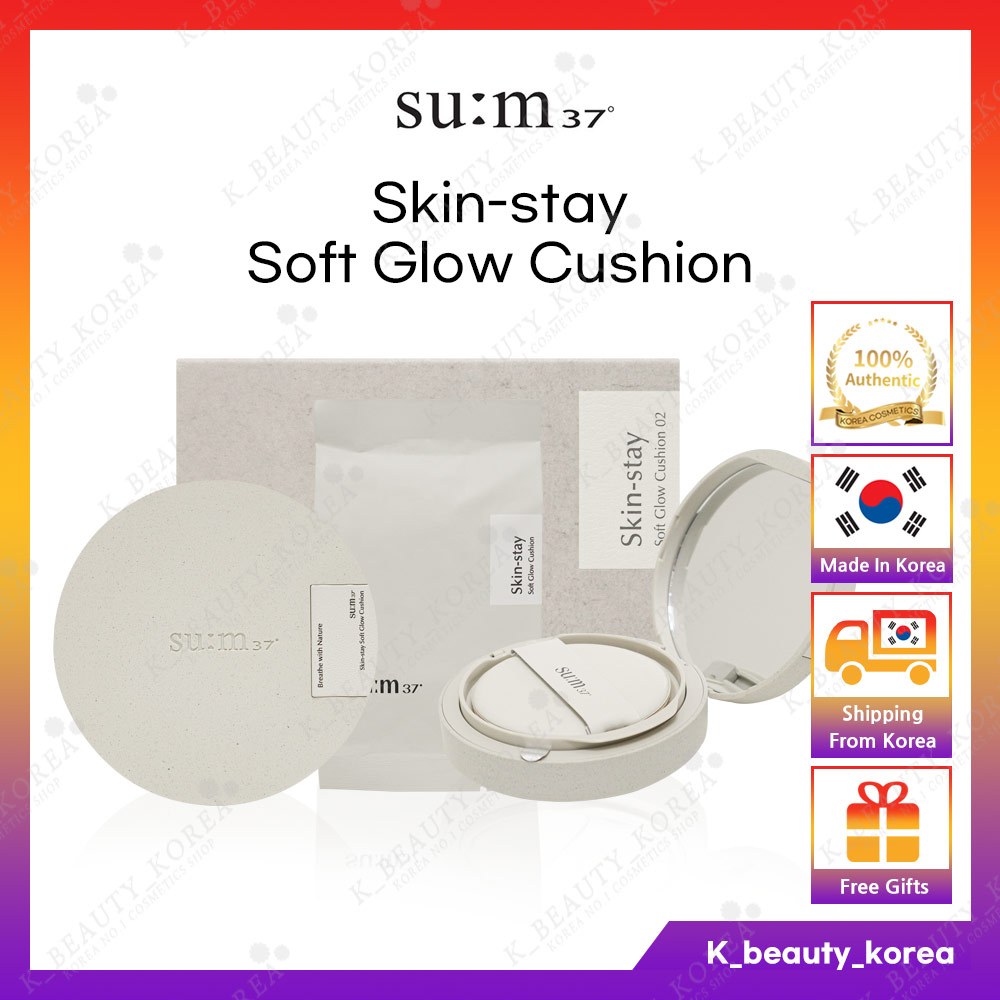 [SU:M37] Sum37 Skin-stay Soft Glow Cushion 13g(Case) +13g(Re