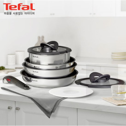 [Tefal] Magic Hands 不銹鋼感應煎鍋 22 &amp; 26cm,炒鍋 26cm 和平底鍋 20cm 帶 3