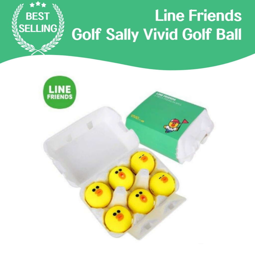 Line Friends 高爾夫莎莉生動高爾夫球套裝 - 6 件 | 出售彩色高爾夫球包 | 人物設計 | 限量版 |