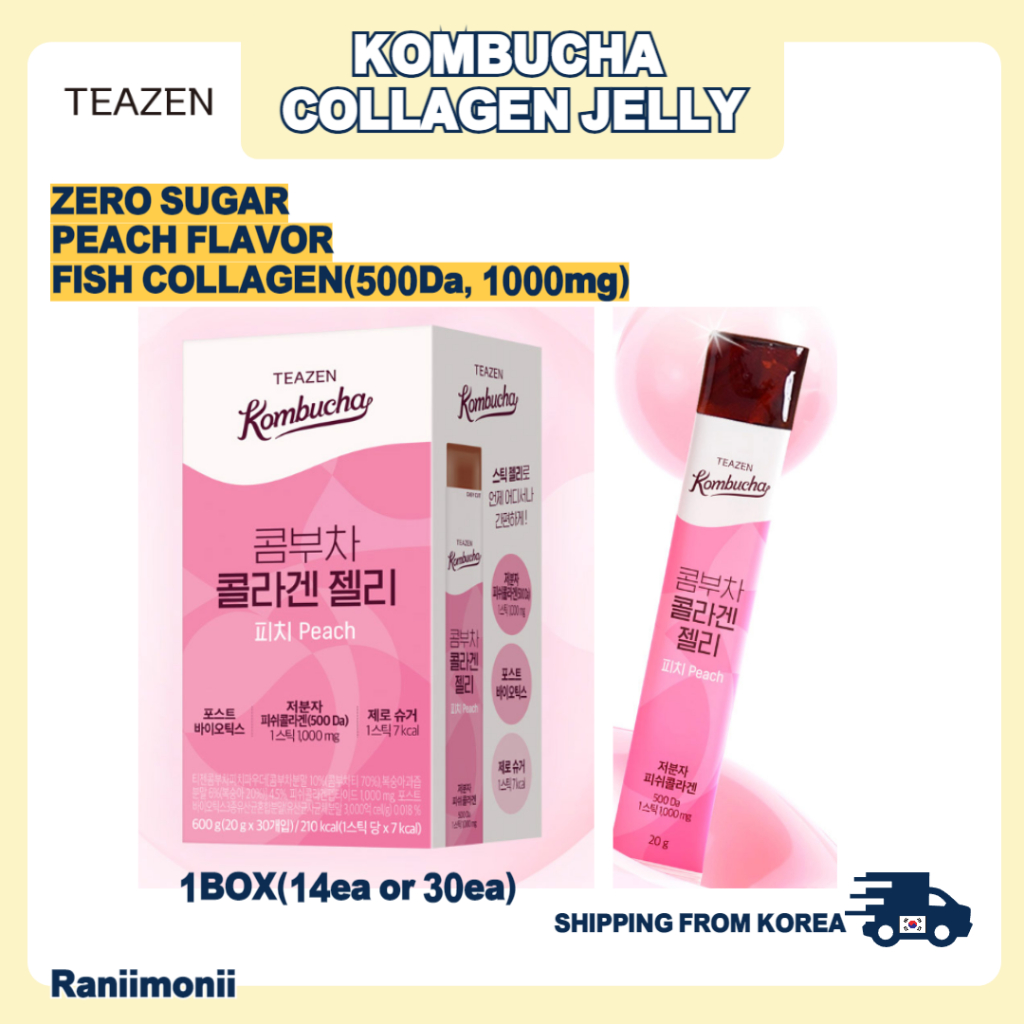 [TEAZEN] Kombucha collagen jelly 康普茶膠原蛋白果凍 (20g x 14ea/30ea)