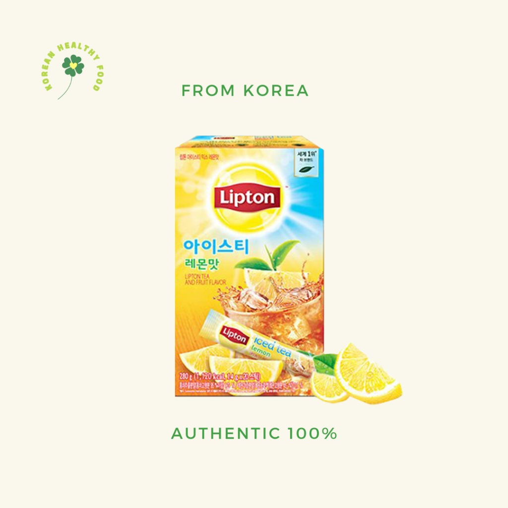 韓國 Lipton 立頓 水果冰茶沖泡粉  檸檬味 14g x 20pcs
