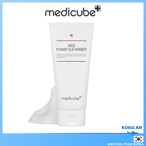 Medicube 紅色泡沫潔面乳 230ml / 適合易長粉刺的皮膚 / 含有 0.45% 水楊酸和 FREEBIES