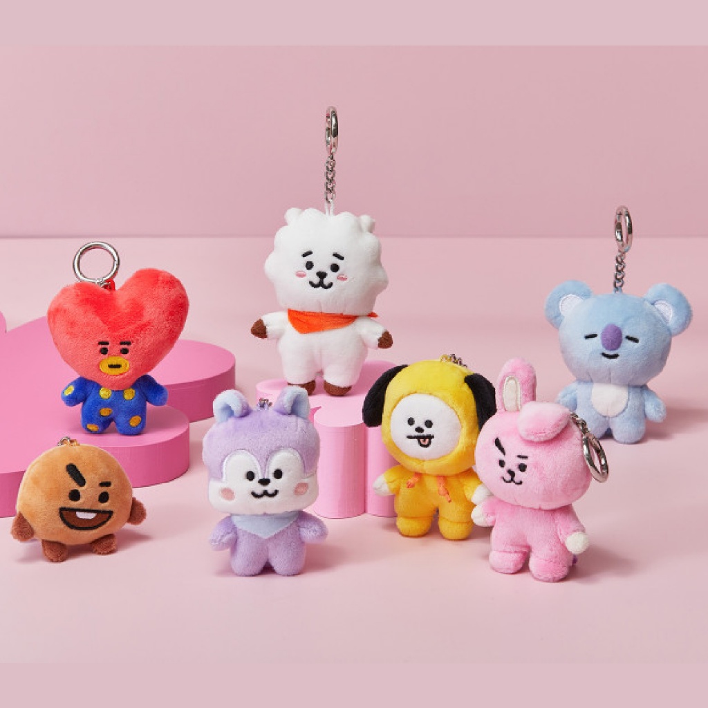 [Line Friends] 韓國 BTS 卡通人物 BT21 Big &amp; Tiny毛絨公仔鑰匙圈 / 鑰匙扣 _7款