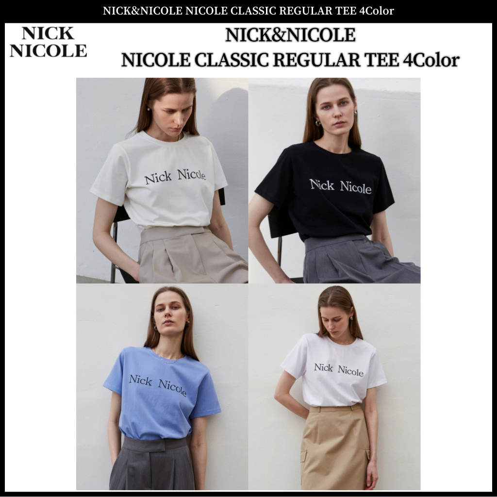 Nick&amp;nicole NICOLE 經典常規 T 恤 4Color