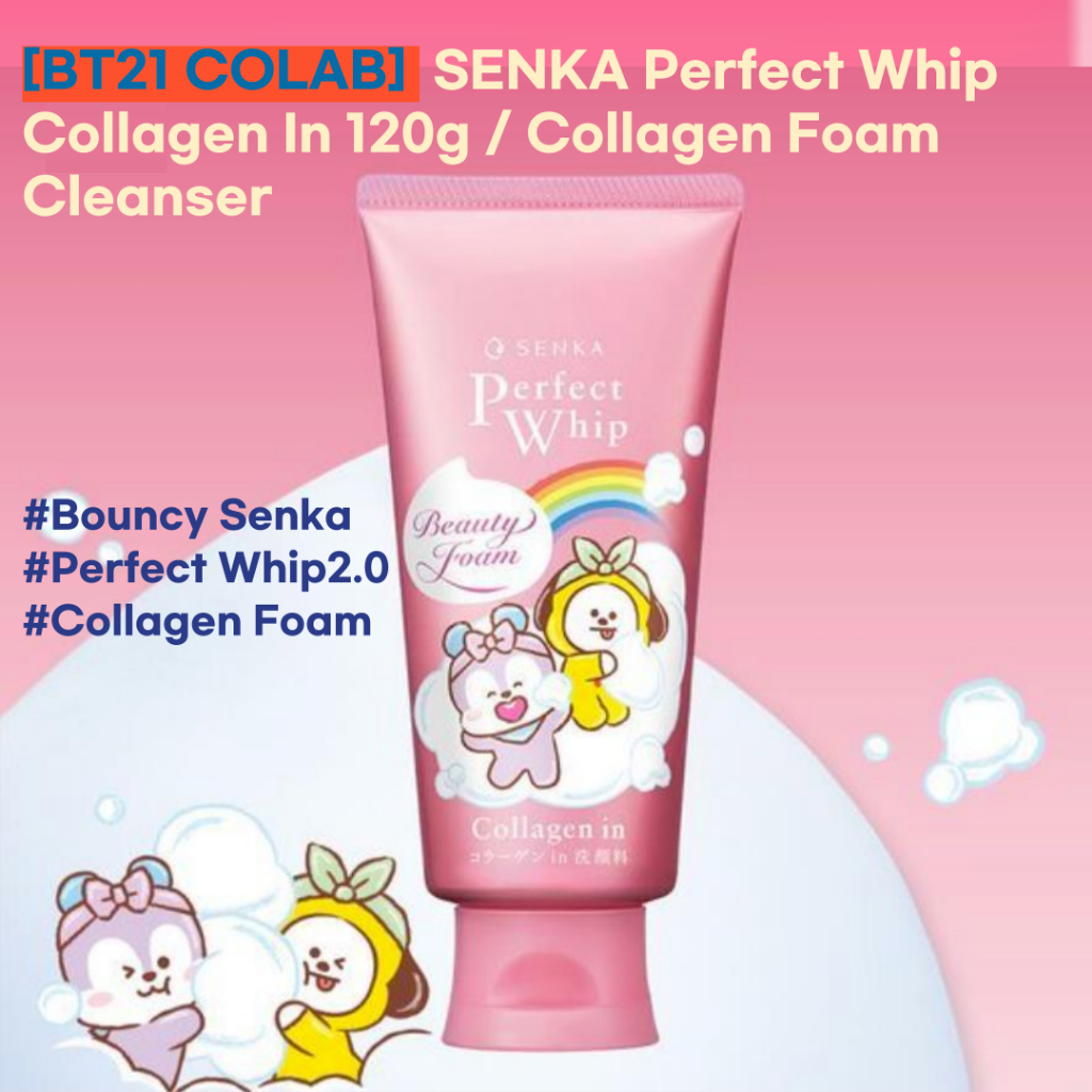 [BT21 Colab / Olive Young] SENKA Perfect Whip Collagen In 12