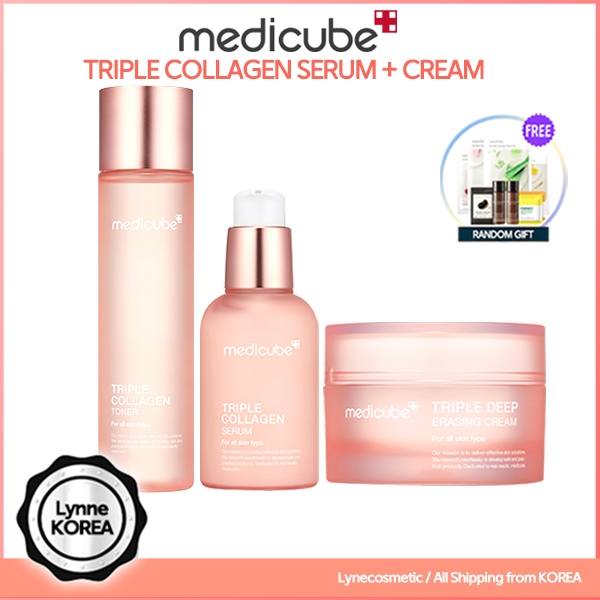 [Full 3 SET] MEDICUBE Triple Collagen Toner + Serum + Cream
