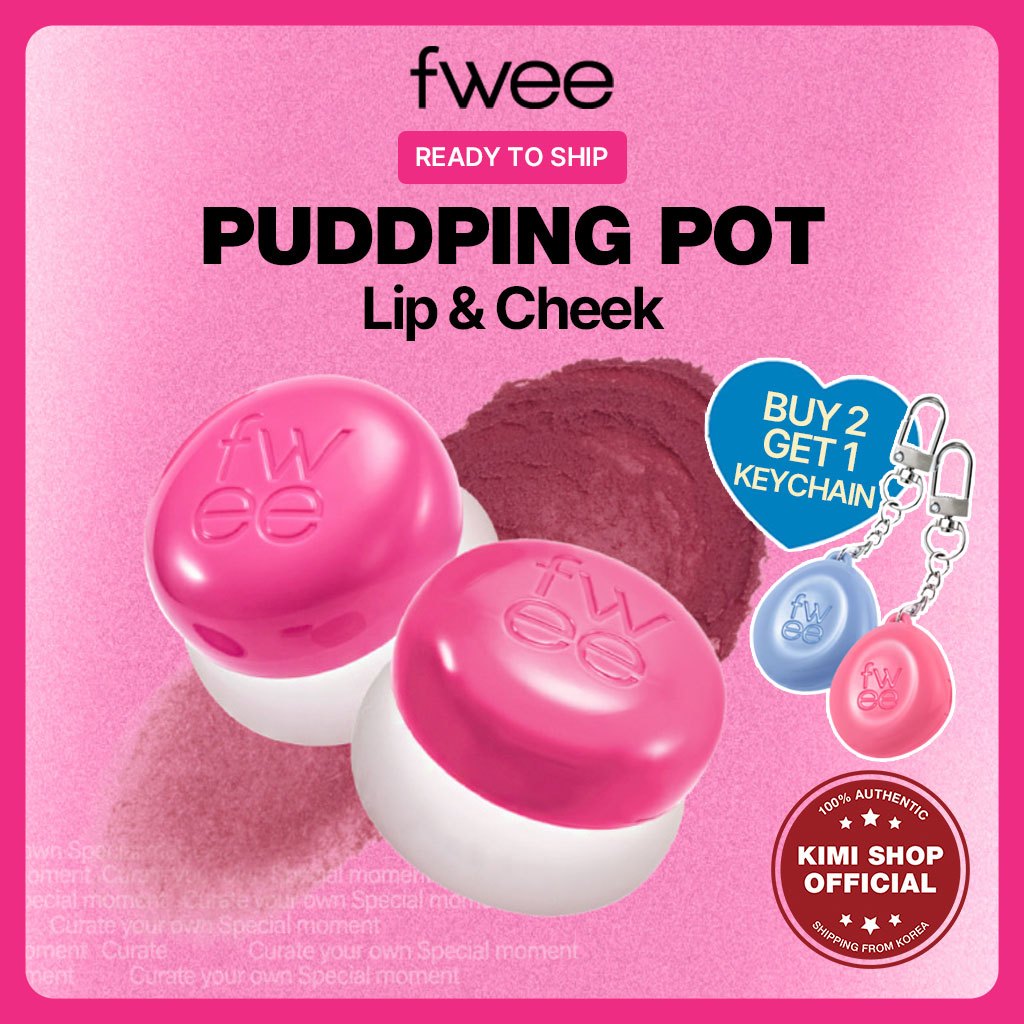 [FWEE] Lip&amp;Cheek Blurry Pudding Pot 30 色 / 腮紅膏 唇頰膏 唇膏 腮紅 布丁壺