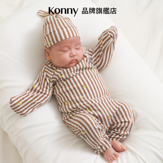 韓國Konny 新生兒連體衣打底褲2件套裝 6色可選 0到12個月可用 竹纖維材質 透氣吸汗