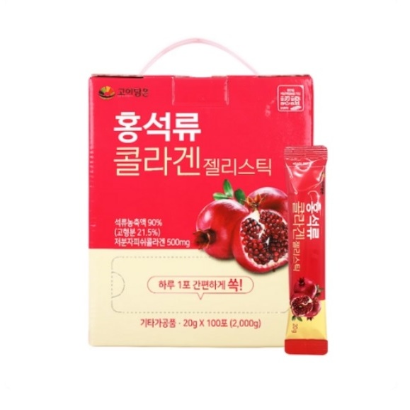 韓國 紅石榴膠原蛋白果凍條 20g x 100包