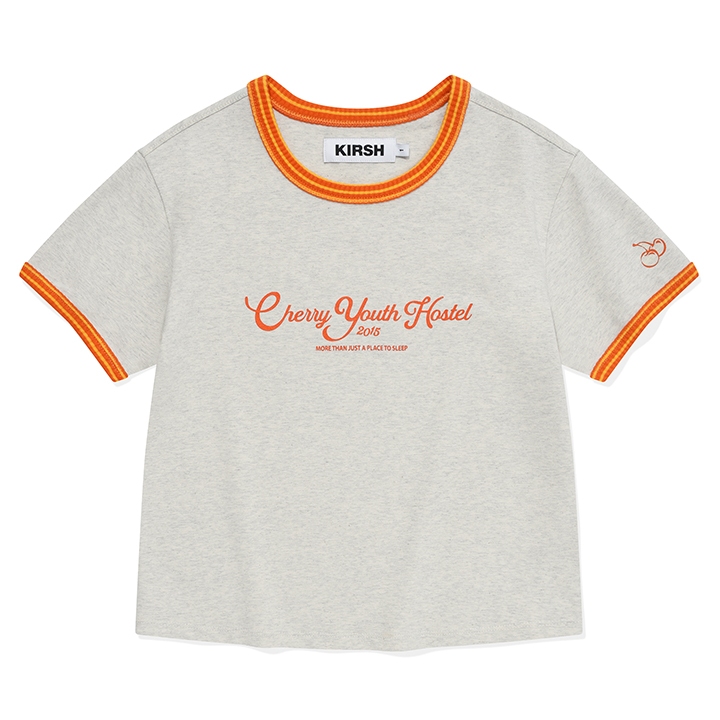 [KIRSH] 顏色組合短款 T 恤(燕麥片)