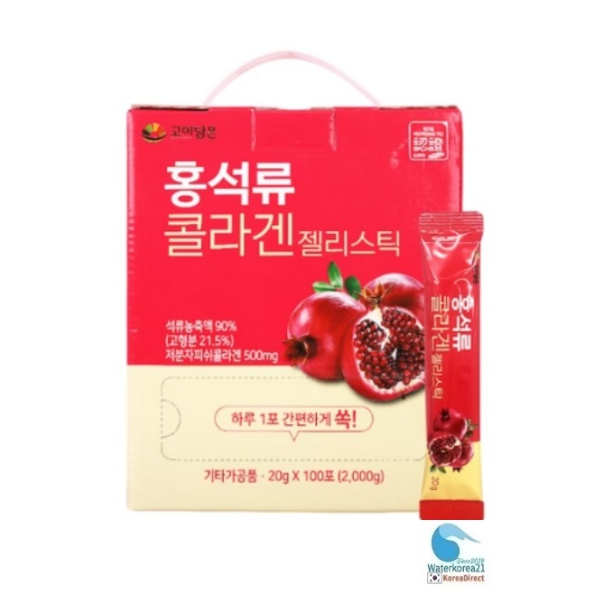 韓國直送 紅石榴膠原蛋白果凍條 20g x100包/大容量