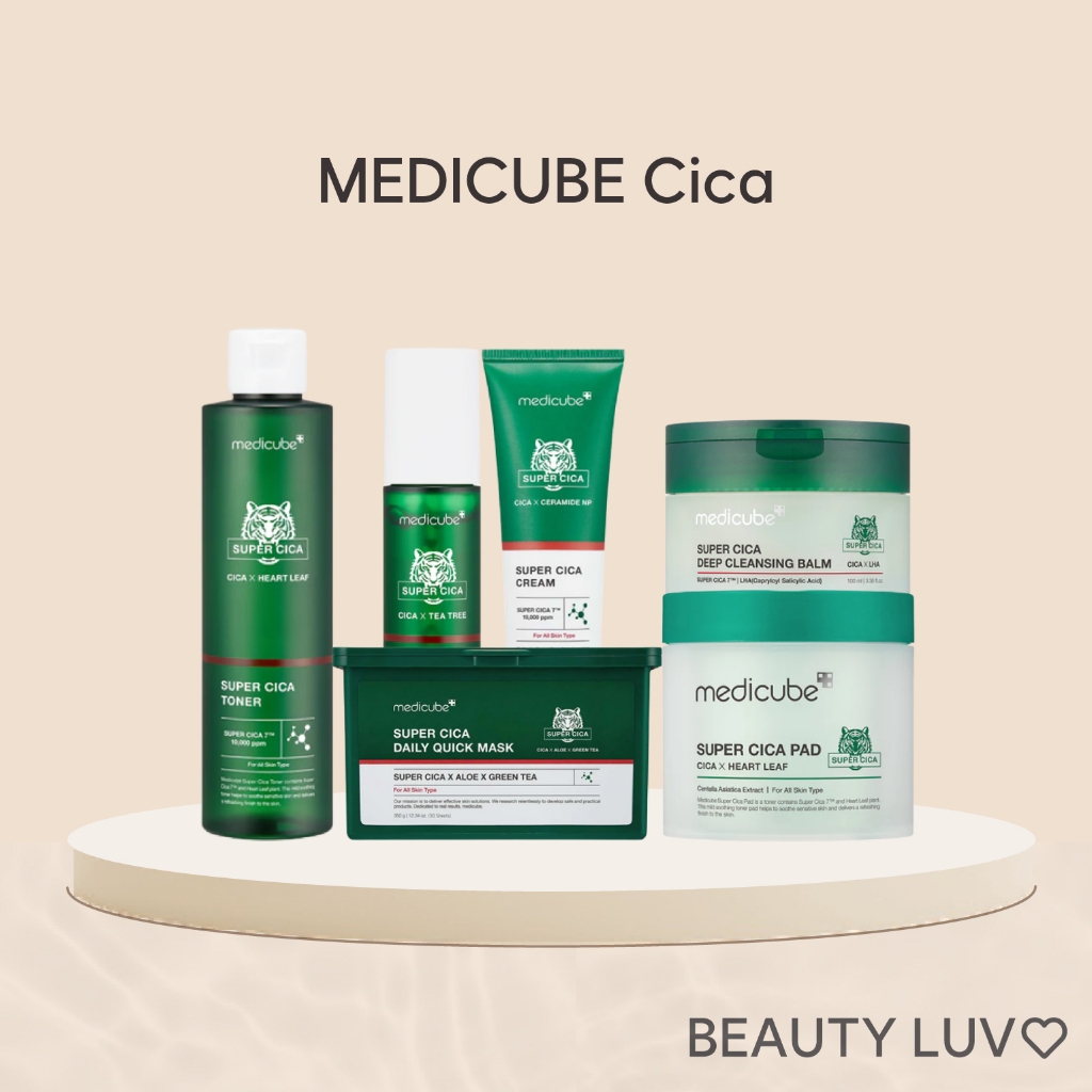 [Medicube] Cica Line Collection / Super Cica Pad、深層清潔膏、面霜、爽膚