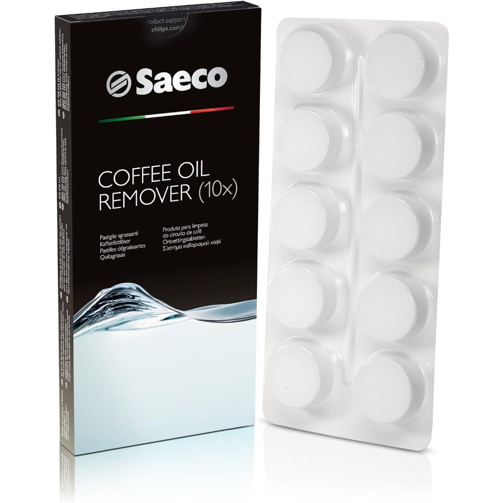 SAECO PHILIPS 咖啡除油片 10 片/包，適用於 SAECO 義大利濃縮咖啡，延長使用壽命，每月使用