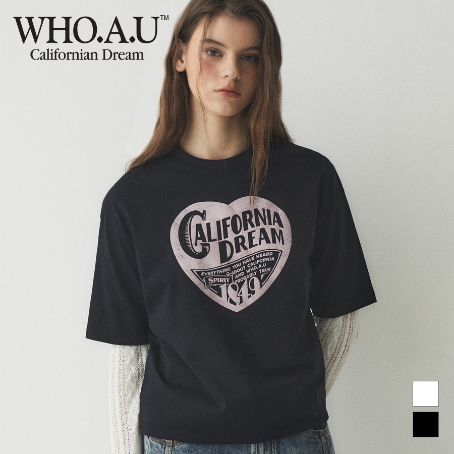 [WHO.A.U] 心形郵票 T 恤 | Whrpe3788u