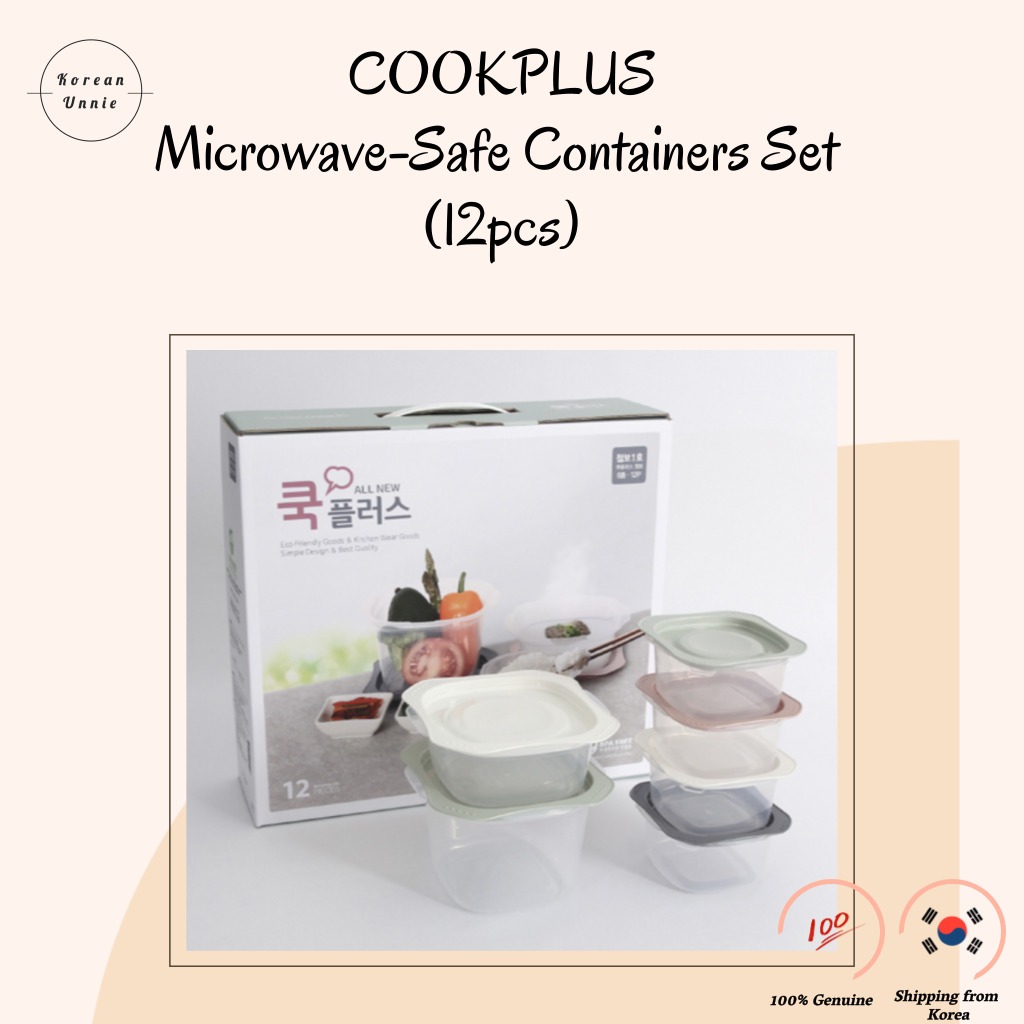 [COOKPLUS] 微波安全食品容器禮品套裝 / 6 種,12 件 / 韓國發貨