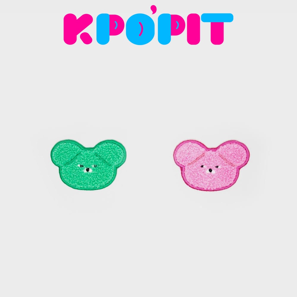 WASABI BEAR FACE EMBROIDERY STICKERS (2 TYPES)