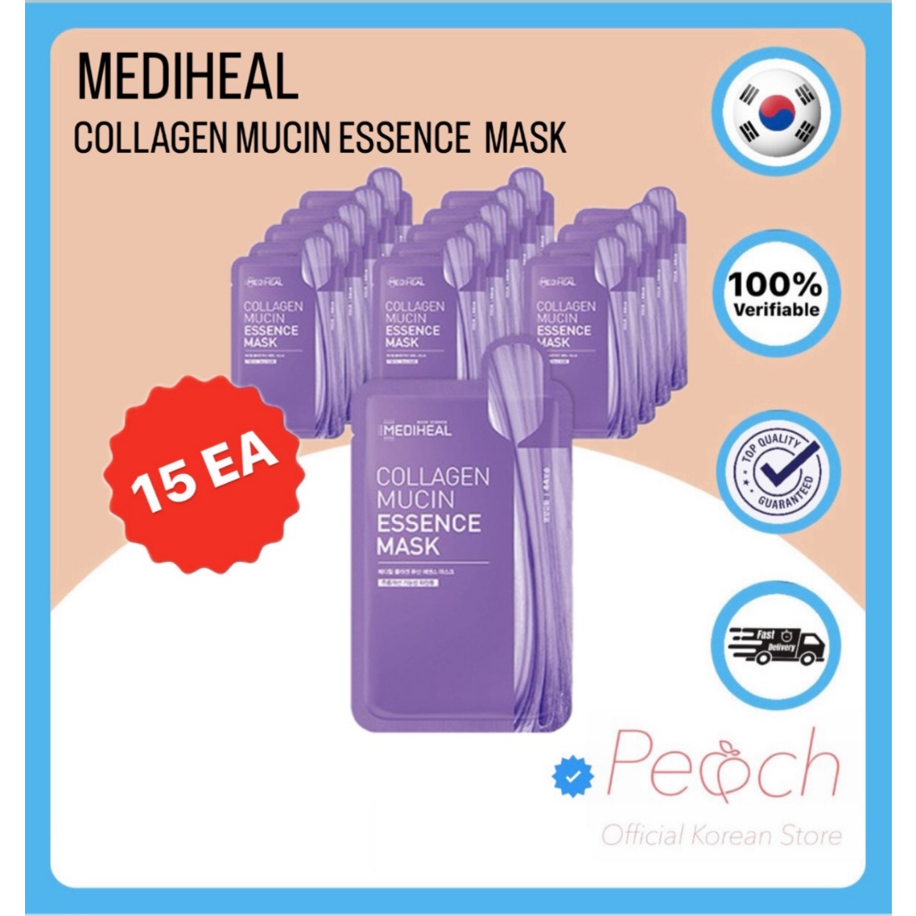 Mediheal/面膜,面膜15包/30包(膠原蛋白粘蛋白精華面膜(紫色))