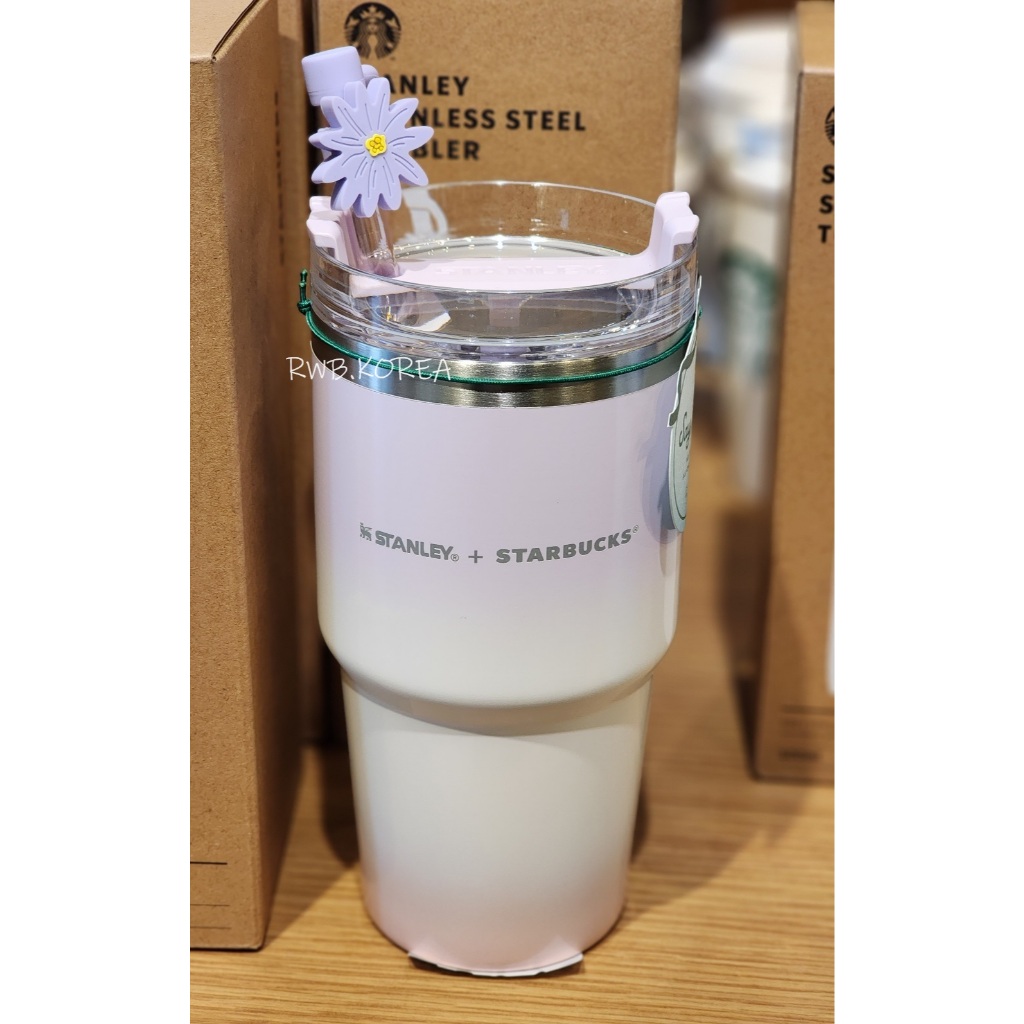 🍀【韓國現貨】 2024 韓國星巴克 Flower Quencher 不銹鋼隨行杯 591ml/ 20oz