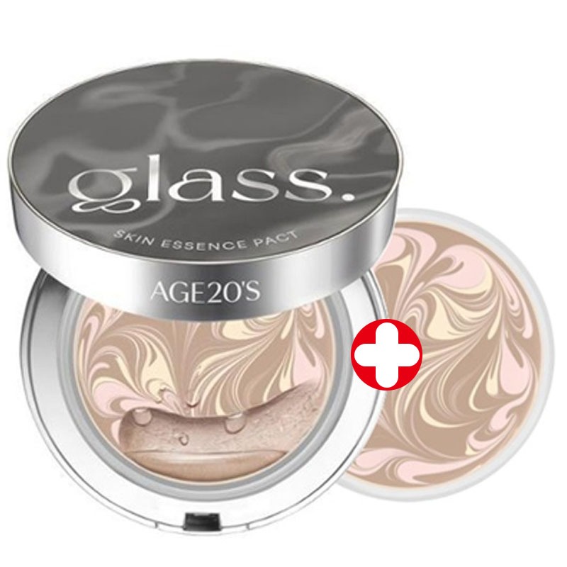 (帶筆芯)AGE20'S Glass Skin Essence Pact Perfect 12.5g 20s 氣墊粉底