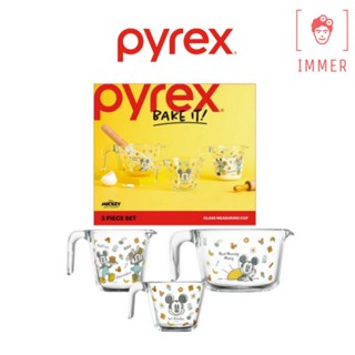 Pyrex 早安迪士尼米奇烤箱耐熱玻璃量杯 3 件套送禮 250ml+500ml+1000ml