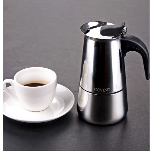 不銹鋼咖啡壺 4 杯摩卡濃縮咖啡拿鐵咖啡機