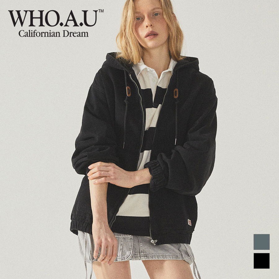 [WHO.A.U] 牛仔連帽拉鍊外套 | WHJKF2293U